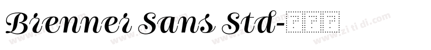 Brenner Sans Std字体转换 Brenner Sans Std字体转换